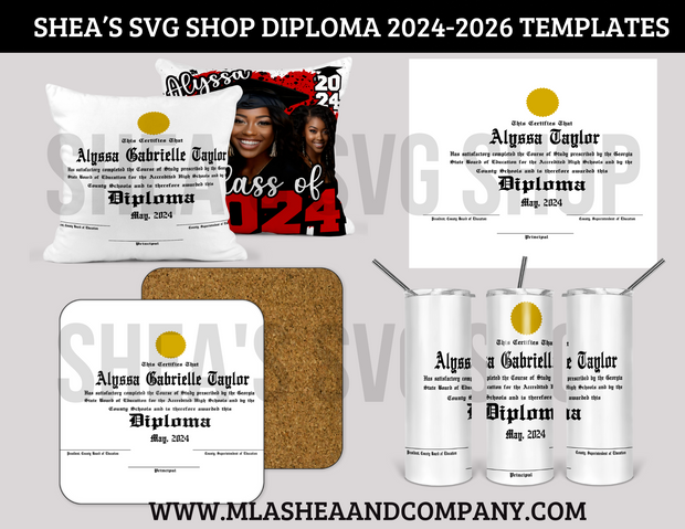 DIPLOMA SVG PNG BUNDLE (CLASS OF 2024- 2026)