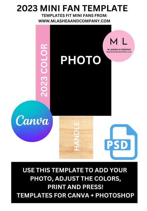 2023 Mini Fan Canva- Photoshop Template