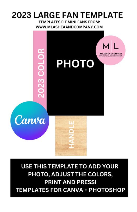 2023 Large Fan Canva- Photoshop Template