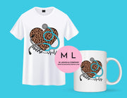 Leopard Nurse Heart SVG + PNG