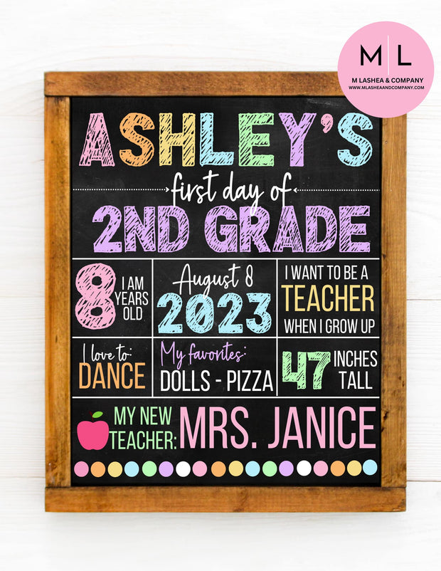 First Day of School Board Templates (Canva)