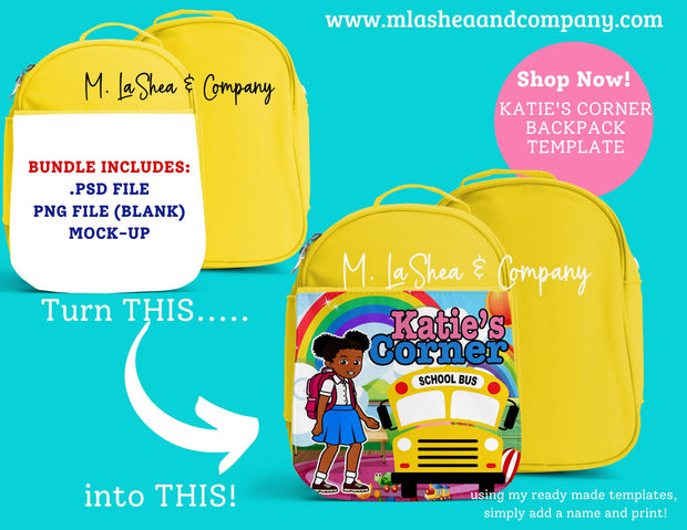 Katie’s Corner Backpack Design Template 1 Bundle