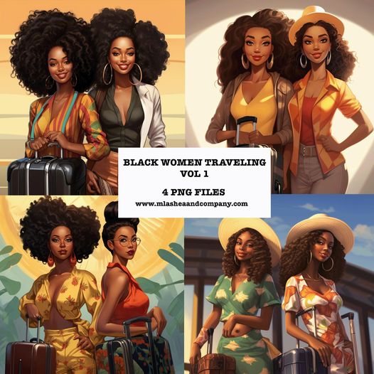 Black Women Traveling Graphics Vol 1