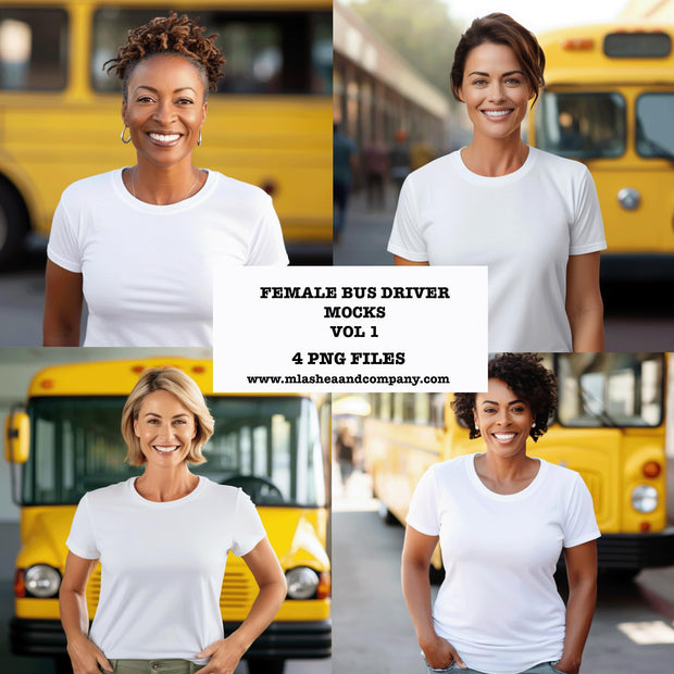 Female Bus Driver Mock-up VOL 1 Bundle