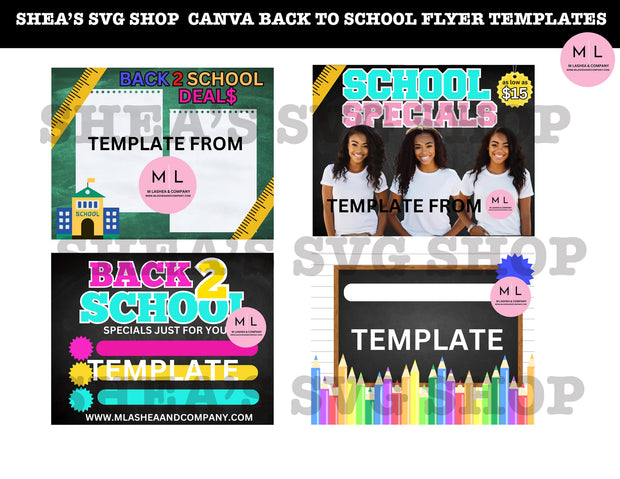 Back 2 School Canva Flyer Templates