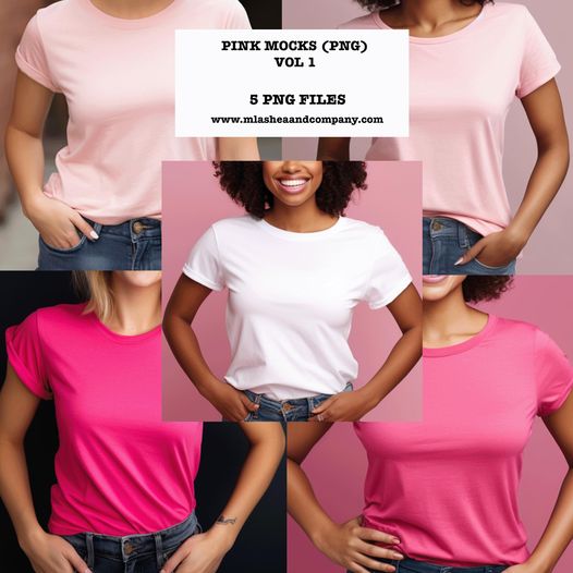 Pink Mock-ups VOL 1 (Mixed, Set of 5)