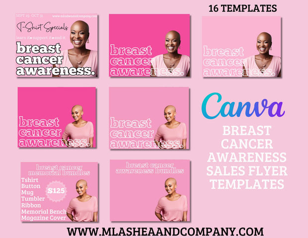 Canva Breast Cancer Sales Flyer Templates