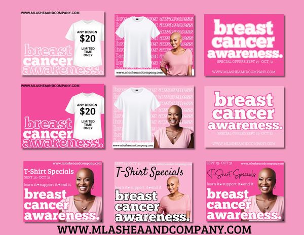 Canva Breast Cancer Sales Flyer Templates