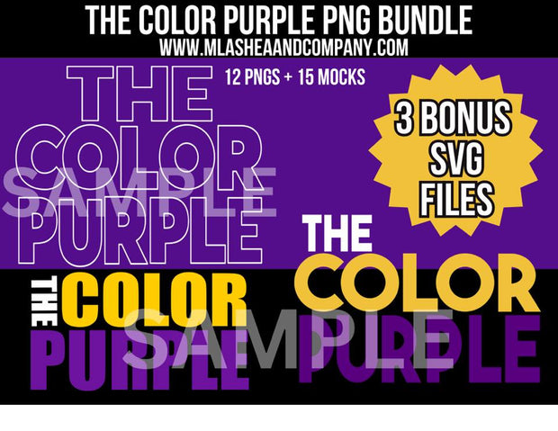 THE COLOR PURPLE PNG COMPLETE BUNDLE