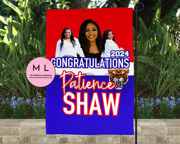 Congrats Garden Flag Templates (Canva + Photoshop)