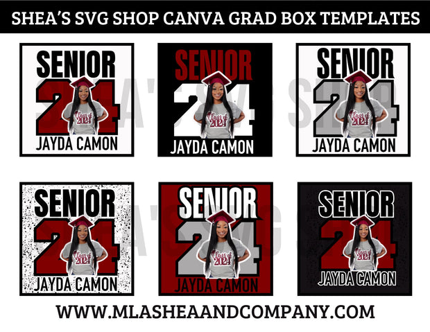 CANVA SENIOR GRAD BOX Templates