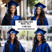 Royal Female Grad Mock Models Vol 1 (PNG)