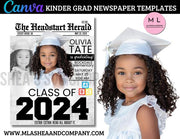 CANVA Kinder Grad Newspaper Templates