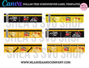 CANVA Dad Dollar Tree Screwdriver Label Templates