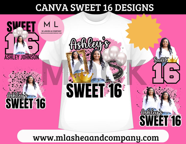 CANVA Sweet 16 Designs (Templates)