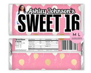 CANVA Sweet 16 Chocolate Bar Templates