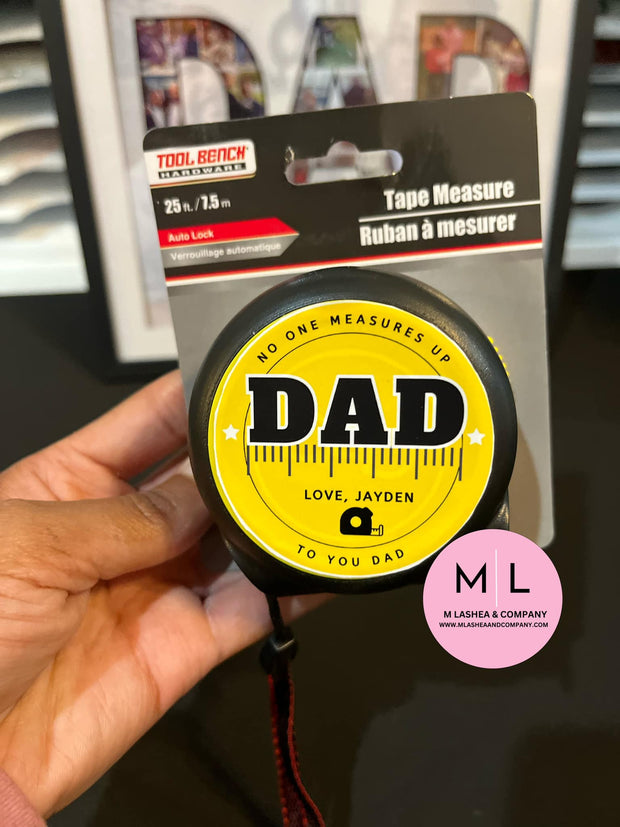 CANVA Dad Tape Measure Label Templates