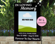 Canva In Loving Memory Garden Flag Template