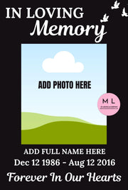 Canva In Loving Memory Garden Flag Template