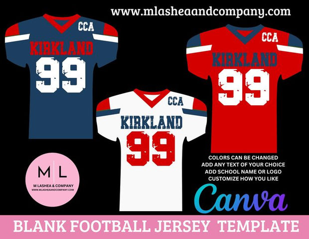 CANVA Blank Football Jersey Template