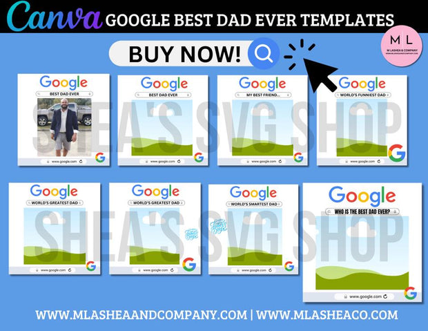 CANVA Google Best Dad Ever Templates