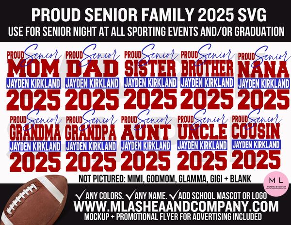 Proud Senior Family 2025 SVG Bundle