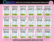 CANVA First Day Newspaper Template