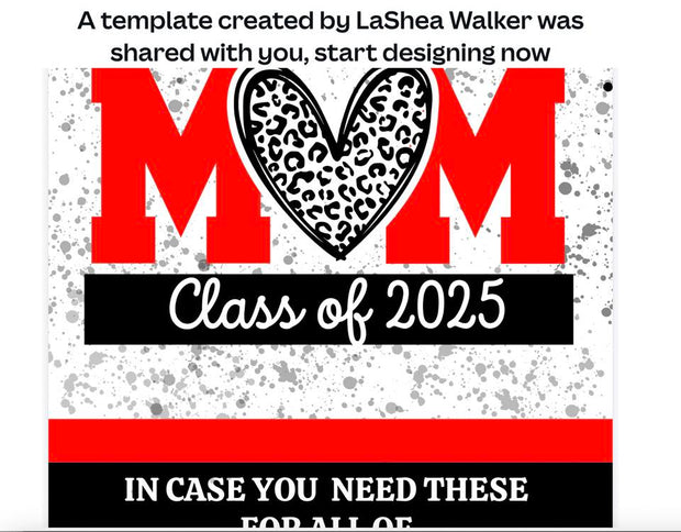 CANVA Senior Mom Tissue Cover Templates