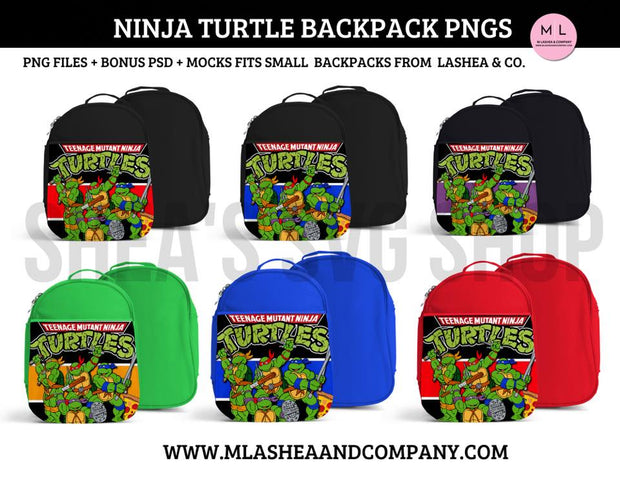 Ninja Small Backpack PNG Bundle