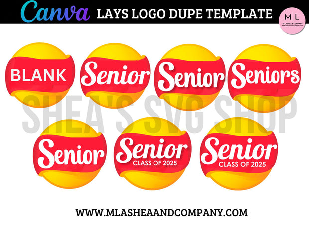 Canva Lays Chip Bag logo Dupe Template Bundle