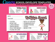 Canva School Envelopes Template Bundle