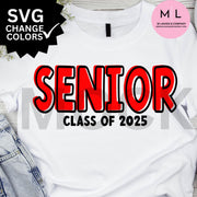 Senior 2025 SVG Bundle