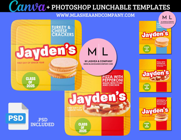 CANVA + Photoshop Lunchable Template