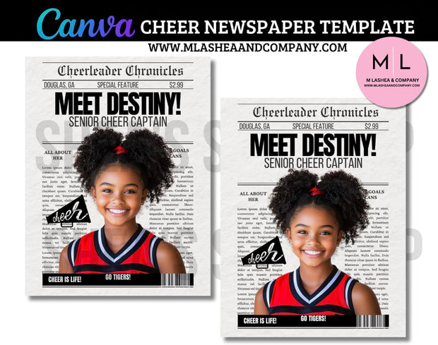 CANVA Cheer Newspaper Template