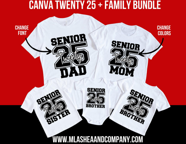 CANVA Twenty-25 + Family Template Bundle