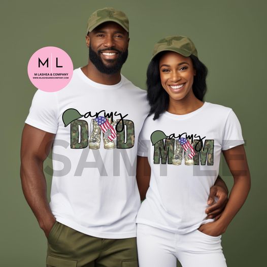 Army Mom + Dad DTF Transfers