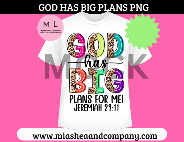 GOD HAS BIG PLANS PNG Bundle