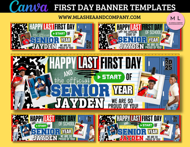 Canva First Day of School Banner Template