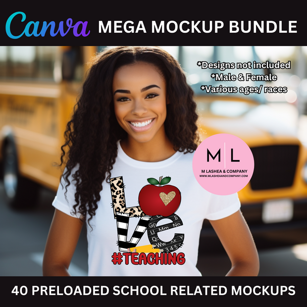 Canva Mega School Mockup Bundle