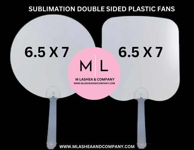 Sublimation Double-Sided Plastic Fans (Set of 4)