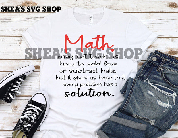 Math Teacher 7 SVGs plus 9 mocks