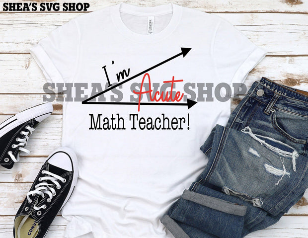 Math Teacher 7 SVGs plus 9 mocks