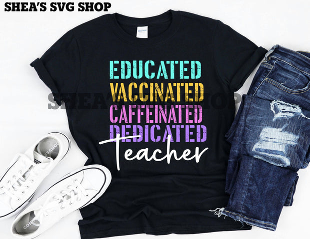 Educated Teacher 2 SVGs plus 2 mocks