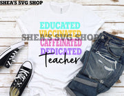 Educated Teacher 2 SVGs plus 2 mocks