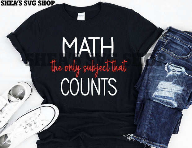 Math Teacher 7 SVGs plus 9 mocks