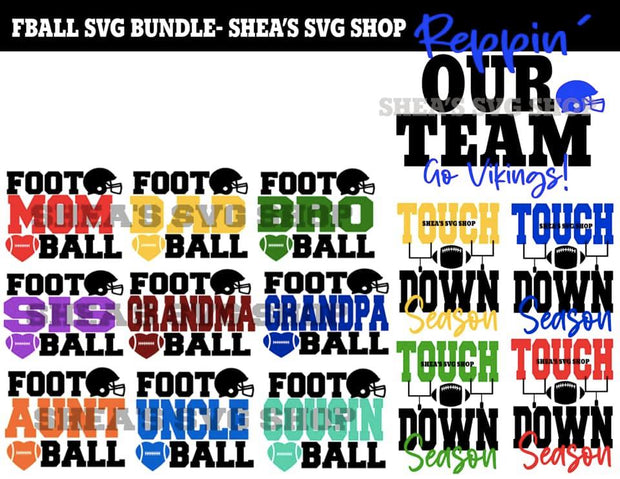 FBall SVG Bundle plus Mocks Shown