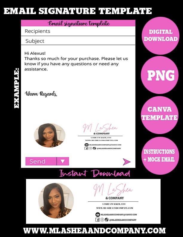 Email Signature Template #1 plus mocks shown