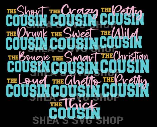 Cousin 21 SVG Bundle Plus Mocks Shown