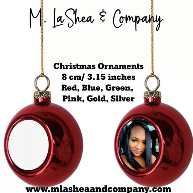 CHRISTMAS SUBLIMATION ORNAMENTS (BLANKS)