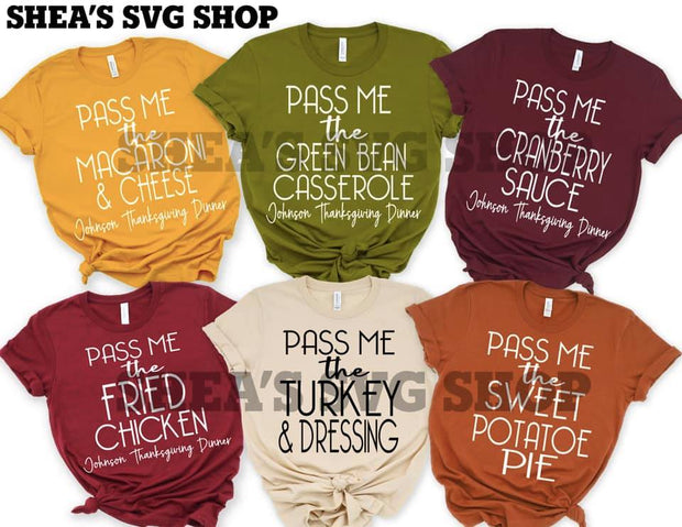 Pass Me Thanksgiving SVG Bundle Plus Mocks Shown